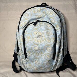 Nike Backpack Blue And Yellow Pattern School Compartments Kids